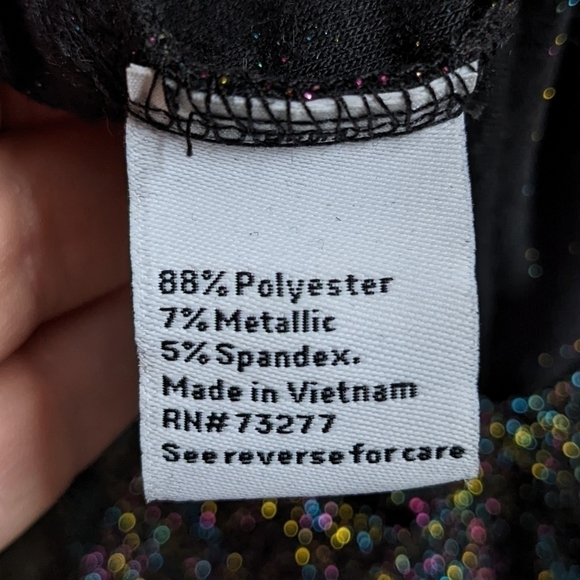 Nine West black colorful sparkle jumpsuit XS - Picture 10 of 10